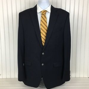 Michael Kors Men's Navy 2Btn Blazer 42L Wool